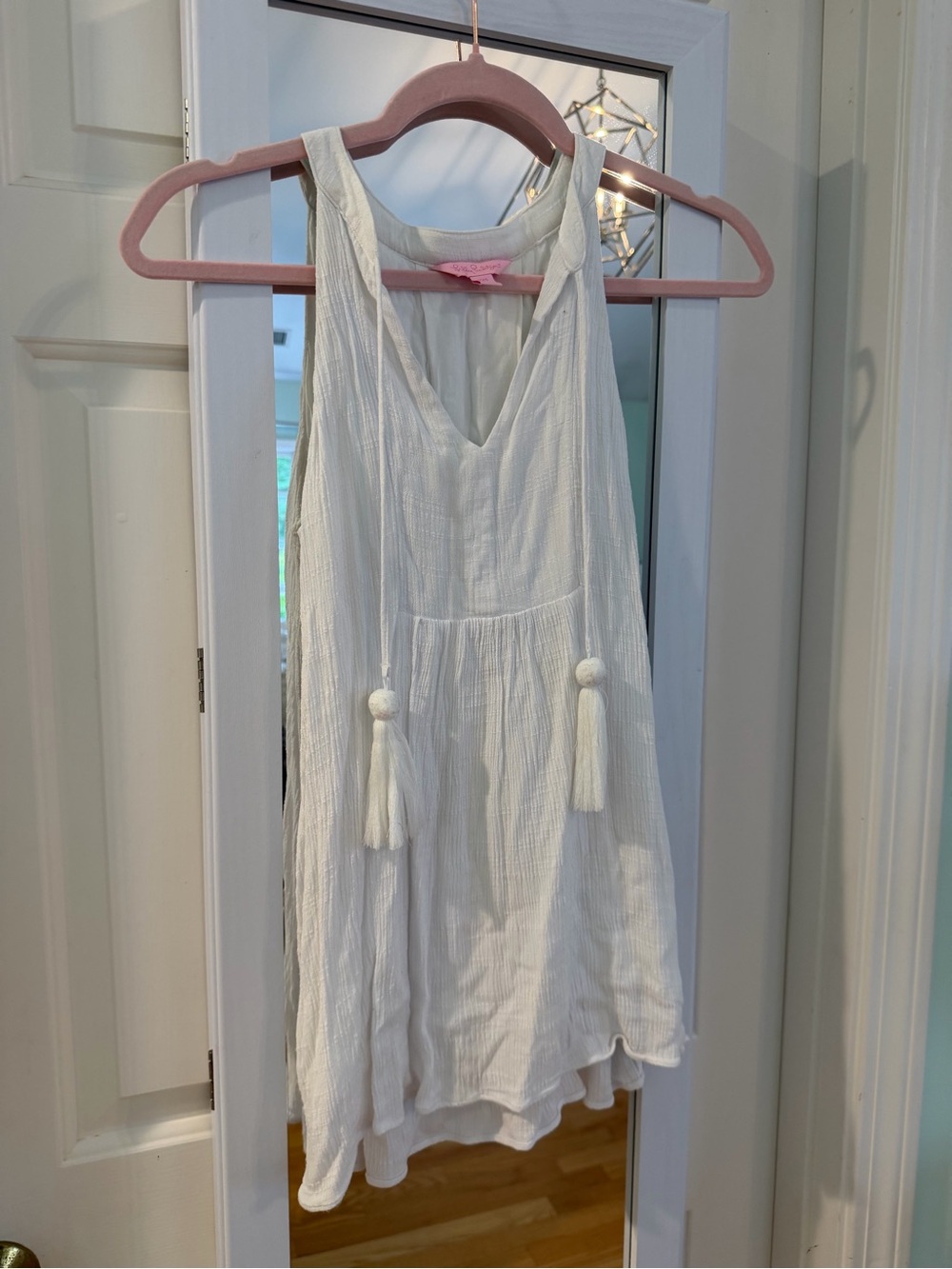 Lilly Pulitzer White Tassel Top